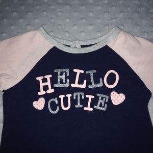 5/$20 Baby girl heart onesie 6-12 months